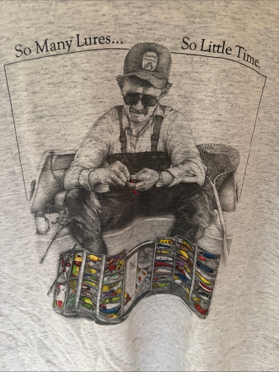 All Sport Other - Vintage 90s All Sport Proweight Fishing T Shirt So Many Lures Made USA XL